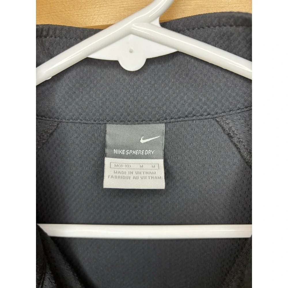 Nike Women's Black Sphere Dry Mesh Athletic Jacket‎ Size Medium Rare Silver Tag